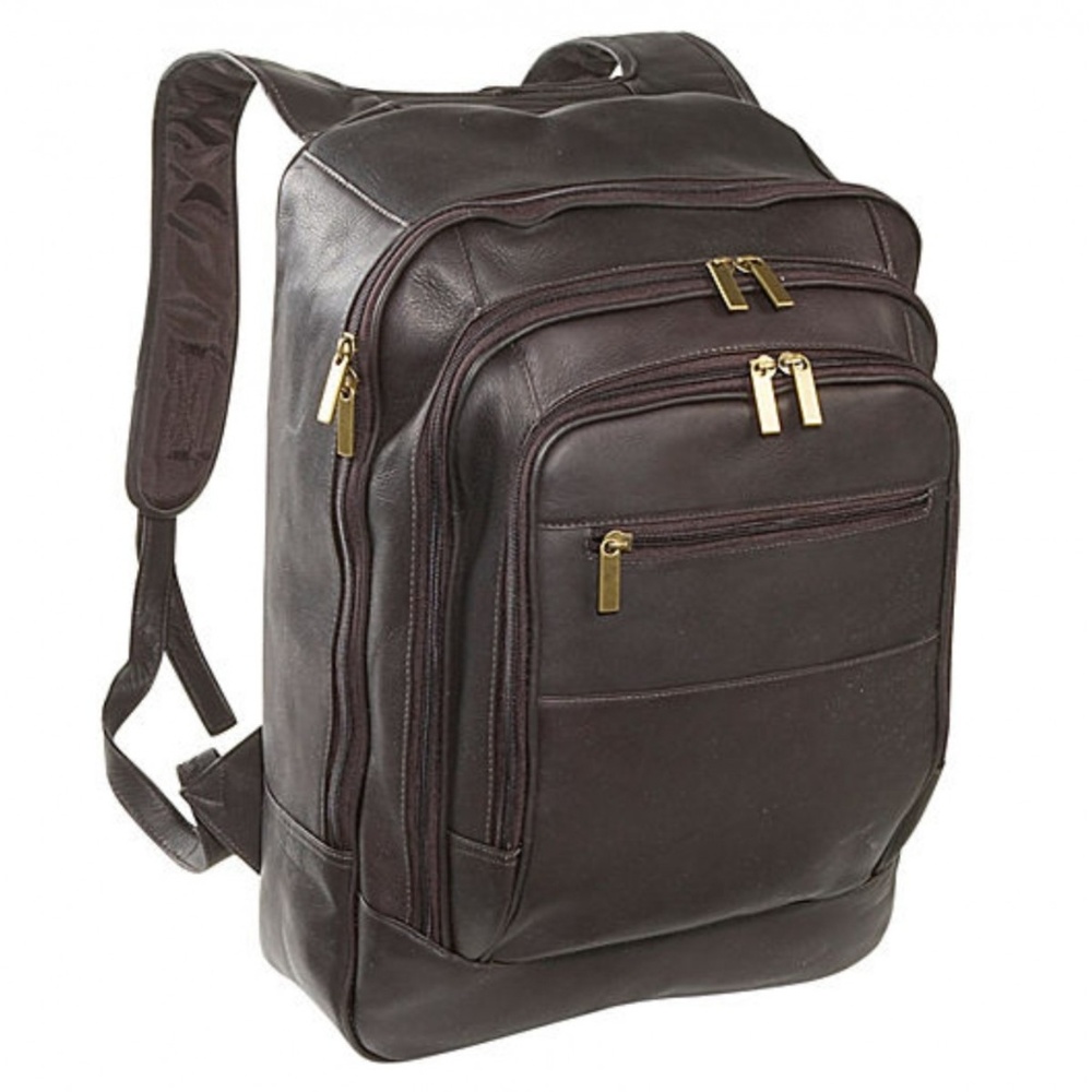 unisex leather laptop backpack light weight